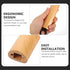 HEMOTON 2pcs Wooden Pot Handle, Universal Detachable Grip Replacement for Wok Frying Pan, Khaki