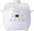 TAYAMA 1 Qt. White Mini Ceramic Stew Cooker - Pre-Settings and Built-In Timer, Small