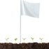 White Marking Flags for Lawn, 50 Pack Yard Flags, 4x5x15 Inch for Invisible Fence and Surveying