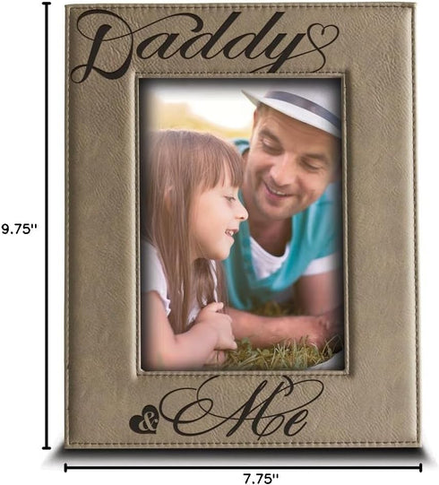 BELLA BUSTA Engraved Picture Frame, Daddy and Me Theme, 5 x 7 Vertical Keepsake for Father's Day