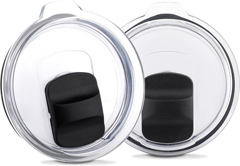 2 Pack Tumbler Lid for Yeti with Magnetic Slider Switch, Reusable Replacement Lids