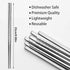 Stainless Steel Chopsticks, 5 Pairs Reusable Multicolor Lightweight 304 Metal, Non-Slip Gift Set, Silver Hollow