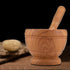 Premium Manual Mortar and Pestle Set, PP Pestle & Mortar Spice Grinder, Kitchen Bowl Smashing Tools (Wood Color)