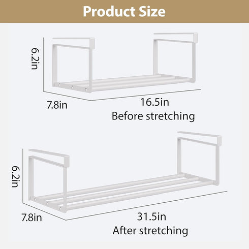 KMUZAWN Closet 1 Pack) Expandable Shoe Rack Organizer, Hanging Shoe Organizer for & Adjustable Under Cabinet Shelf,Shoe