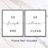 So Fresh and So Clean Clean Bathroom Quotes - Art Prints Set of 2 Bathroom Decor, 8 x 10 Inches Unframed