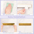 VIS'V Wall Mount Key Holder, Large Self Adhesive Metal Key Rail with 4 Hooks, Keychain Holder Gold