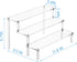 Large Clear Acrylic Display Risers, 3 Tier Perfume Stand Organizer for Food, Tabletop Use, Amiibo Funko POP Figures