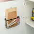 Toplife Wall Door Adhesive Kitchen Wrap Organizer Rack, No Drilling, Black Color