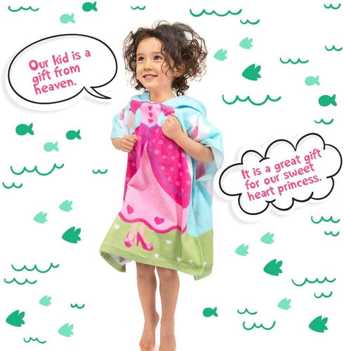 Florica 2 6 24"x 47" Hooded Bath Towels for Girls Kids Toddlers Children to Years Old Cotton Ultra Soft Absorbent