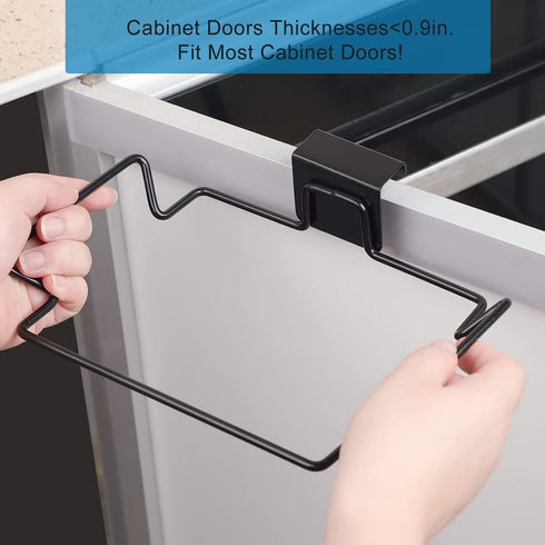 2 Pack Large Black Stainless Steel Trash Bag Holders