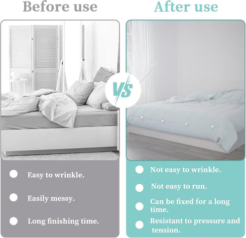 20 Pcs White Duvet Clips for Comforter, Duvet Pins Set Keeps Comforter from Shifting, Quilt Decoration (White)