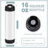 3 16 oz Sabary Pcs Inverted Plastic Squeeze Bottles, Refillable Tip Large Valve Dispenser Condiment Squeeze Bottle