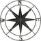 aboxoo Round Metal Compass, Decorative Compass Metal Wall Art, 11 Inch Black Diameter Farmhouse Indoor Outdoor Decor