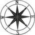 aboxoo Round Metal Compass, Decorative Compass Metal Wall Art, 11 Inch Black Diameter Farmhouse Indoor Outdoor Decor