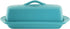 8.5 Inch, Chantal Ceramic Full Size Covered Butter Dish, Aqua