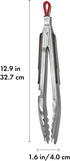 OXO 10.5in Stainless Steel Tongs with Bottle Opener for Outdoor Cooking