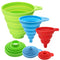 Kitchen Funnel Set of 3, Large Medium Small, Food Grade Silicone Collapsible Funnels for Kitchen Use