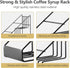 Coffee Syrup Rack for Coffee Bar Accessories, Organizer Holds 4 Bottles, Fits with Torani and Monin Syrup