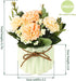 Artificial Hydrangea Bouquet with Small Ceramic Vase, Fake Silk Flowers Decoration for Home Party Wedding