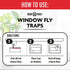 Window Fly Traps Indoor Clear (30 Pack) - Non-Toxic Sticky Fly Strips for Windows, Indoor Bug Sticky Traps