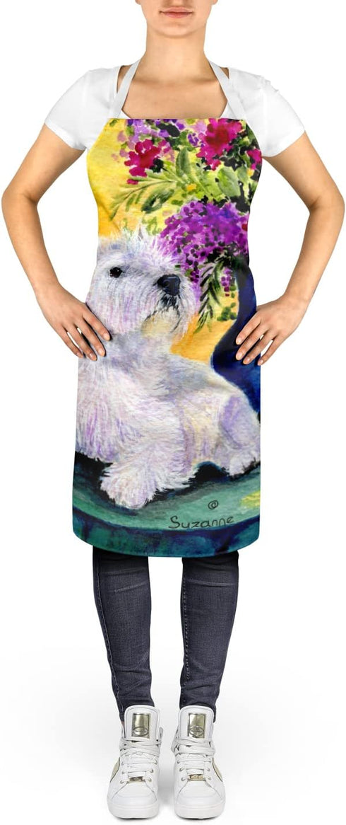 Caroline's Treasures SS8301APRON Westie Apron, Large, Unisex, Multicolor, Cooking Kitchen Server Baking Crafts Gardening