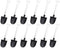 Mini Shovel Shape Spoons, Disposable Plastic Dessert Spoons, 60 Pcs in Black and White