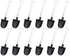 Mini Shovel Shape Spoons, Disposable Plastic Dessert Spoons, 60 Pcs in Black and White