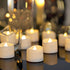 Homemory 48-Pack Flameless Tea Lights Candles, 200+ Hours Battery-Operated LED Fake Candles, White Base