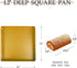 FORBAKE Non-Stick 11" Square Baking Sheet - Golden Aluminum Alloy Oven Pan for Perfect Cookies & More - Warp Resistant & Easy to Clean - 11 x 11 x 1 Inch by Marimer
