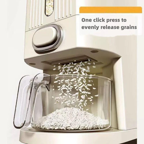 Oatmeal,12Lbs IEEK Rice Dispenser and Grain Container Storage with Lid,Rice Container with Measuring Cup,Moisture Proof