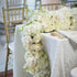 ShinyBeauty White Sequin Tablecloth, 60" x 102", Wedding Sparkle Linens, Rectangle Sequin Overlay
