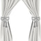 4 Pcs Hand Woven Curtain Tiebacks, No Drilling Boho Rope Holdbacks for Light Color Curtains, Grey
