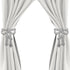 4 Pcs Hand Woven Curtain Tiebacks, No Drilling Boho Rope Holdbacks for Light Color Curtains, Grey