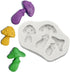 White Mushroom Silicone Mold, Chocolate Candy Clay Mold for DIY Dessert, Handmade Cupcake Decor, Baking Tool
