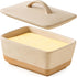 NUTRIUPS Ceramic Butter Dish with Lid for Countertop, Vintage European Butter Holder