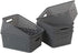 Grey Plastic Storage Basket, 10.03" x 7.67" x 4.05", Set of 6 Packs