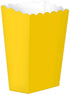 Adorable Yellow Sunshine Small Scalloped Popcorn Box, 5.25" x 3.75", 5 Pieces, Ideal for Parties