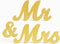 Mandala Crafts Gold Wooden Mr & Mrs Signs for Wedding Decorations, Reception & Sweetheart Table Decor