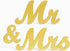 Mandala Crafts Gold Wooden Mr & Mrs Signs for Wedding Decorations, Reception & Sweetheart Table Decor