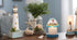 Hand Painted Glass Lighthouse Beach Scene Jar Candle Shade Topper, 4 x 6-Inch