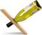 Wine Bottle Holder, Personalized Single Wine Bottle Stand Display, Bamboo Self Balancing Countertop Wine Holder for