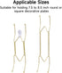 10-Piece Brass Plate Wall Hangers, 8 Inch Invisible Decorative Holders with 12-Piece Wall Hooks