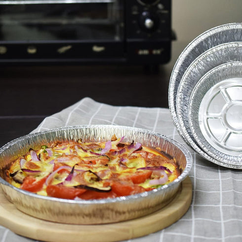 Disposable Aluminum Foil Pie Tins: 9" Pie Pans (10pack), Heavy-duty Baking Tin Plates, Standard Size