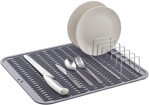 SANNO Utensil Drying Rack, Plastic Silverware Storage Holder for Dish Rack Over Sink, Chopsticks/Spoon/Fork/Knife