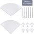 SISI 11 Inch Set 2 of Corner Wall Mounted Floating Shelf White,for Kitchen Room ,Living Room,Bathroom and Any Wall