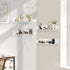 CRAFTIFANO 15 inch 6 Clear Acrylic Spice Rack Wall Mounted Floating Shelf with Removable End Guards for Kitchen Cabinet