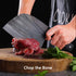 Dream Reach Forging Serbian Chef Knife - Full Tang High Carbon Clad Steel Almasi Butcher Cleaver with Leather Sheath