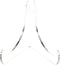 Plymor Small Clear Acrylic 60-Degree Angle Easel, 3" H x 3.125" W x 2.5" D