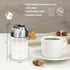 Aelga Glass Sugar Dispenser with Pour Spout, Weighted Pourer for Coffee, Tea, and Baking