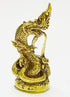 WitnyStore Tiny 1¼" Brass Buddha Statue, Power Naga Mini Statue, Traditional Thai Belief Amulet